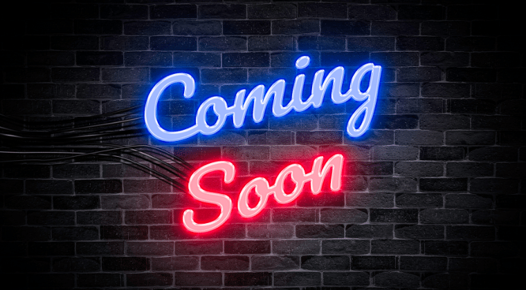 Coming soon text neon banner, light signboard. Church Equip Curriculum